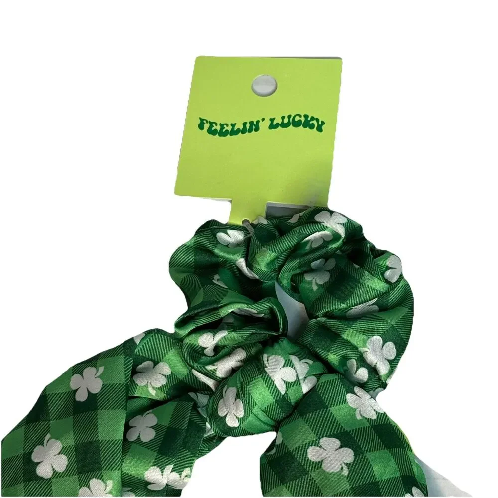 Feelin' Lucky Set of 2 St Patrick's Day Pony Tail Hair Twister and Claw Clip NEW